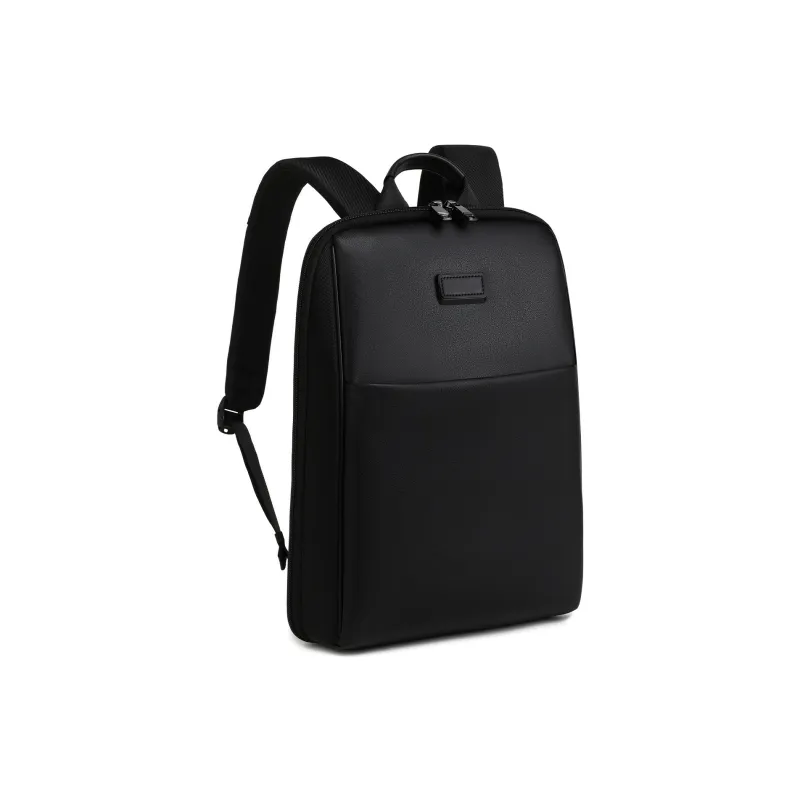 QRST Polyester Backpack Laptop Bag Backpack Regular Men's Black-1