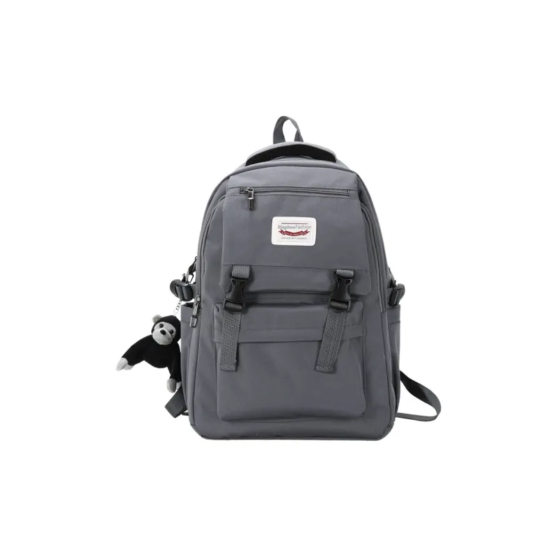 Venerable Brahma Nylon Backpack Unisex Gray/Black/Purple/Blue/Pink-0