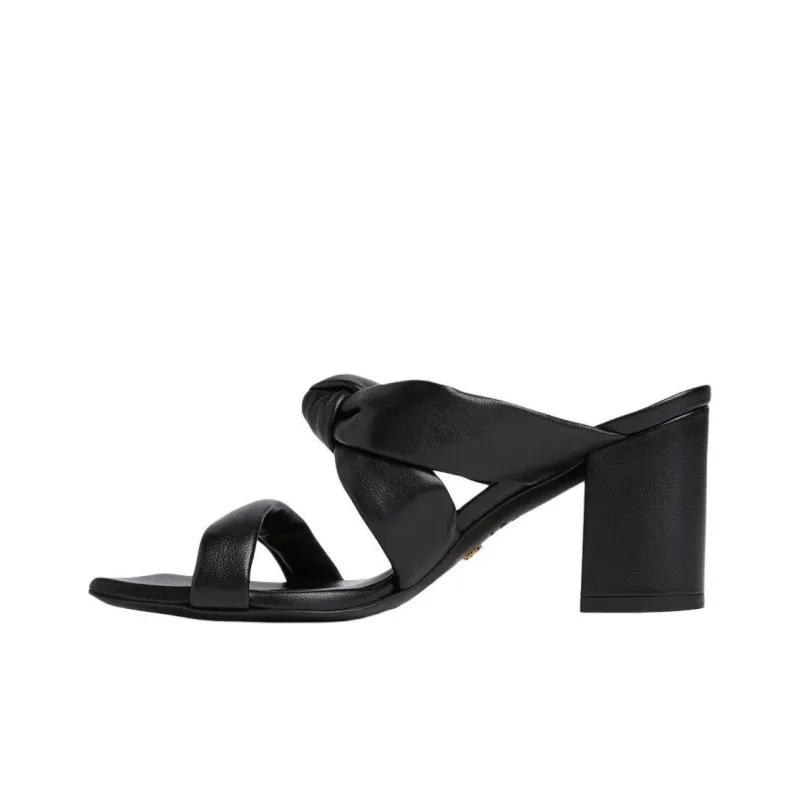 Stuart Weitzman/SW Playa Slide Slippers 7.5cm Women's Black-0