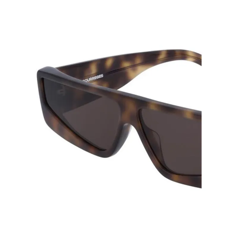 COURREGES Irregular Shape Sunglasses Women's Brown-2