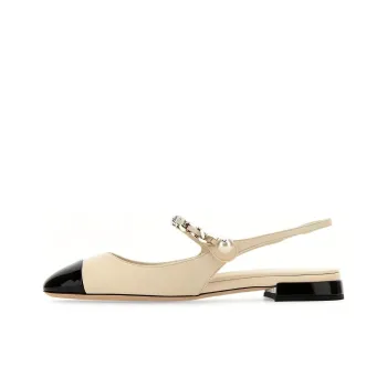 MIU MIU Casual Single Shoes Women's Ecru Black