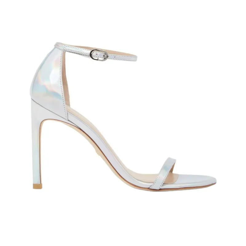Stuart Weitzman/SW Nudistsong Strap Sandals 10.5cm Women's Silver-1