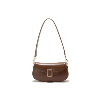 GXFMOD Genuine Leather Shoulder Bag Women's Black/Caramel