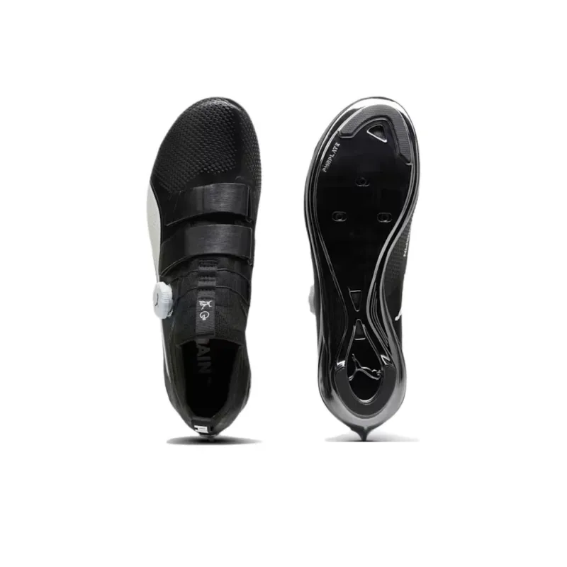 PUMA Anti Slip Wear Resistant Low Top Cycling Shoes Unisex Black-3