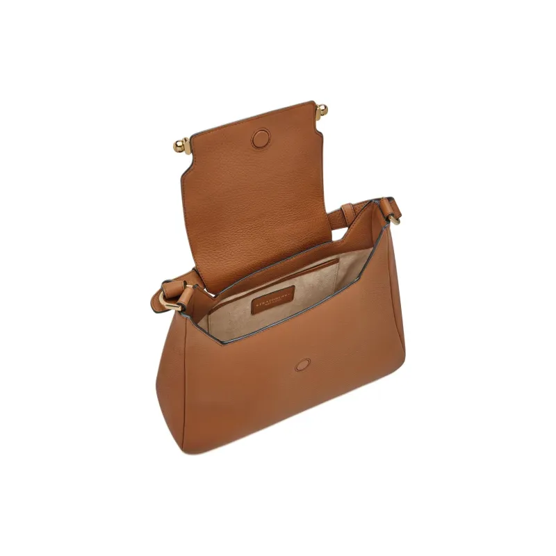 Strathberry Grained Calfskin Hobo Bag Handbag Shoulder Bag Women's Tan-3