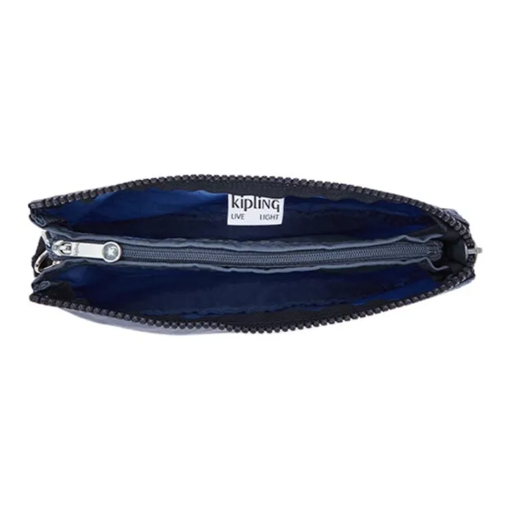 Kipling Polyamide Clutch Small Size Women's Gray Blue Purple/3D Blue Beige Monogram-2