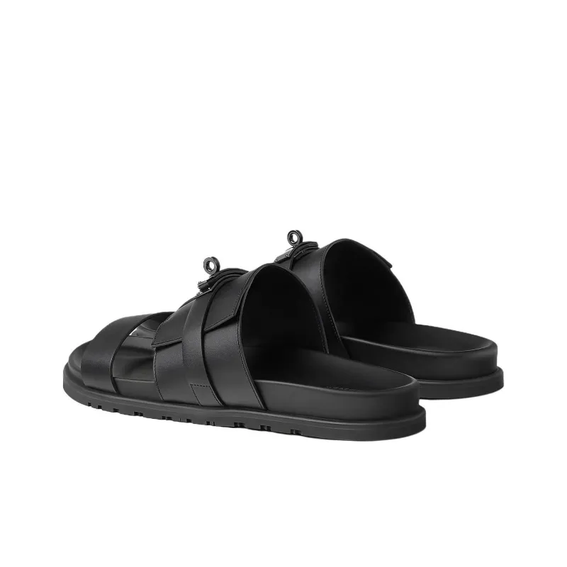 HERMES Quick Dry Slide Slippers Men's Black-2