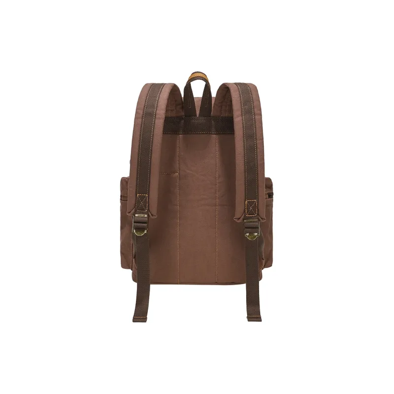COTECi Crazy Horse Cow Leather, Washed Canvas Backpack Tubas Unisex Ink Gray/Gray/Coffee/Khaki-13