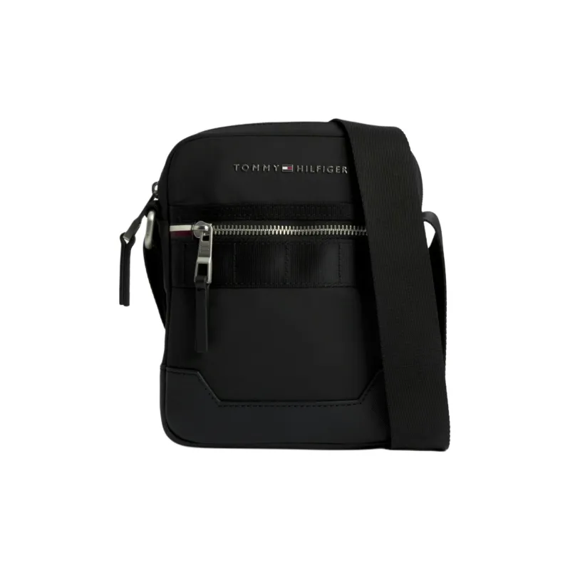 Tommy Hilfiger Polyester Shoulder Bag, Crossbody Bag Small Size Men's Black-0
