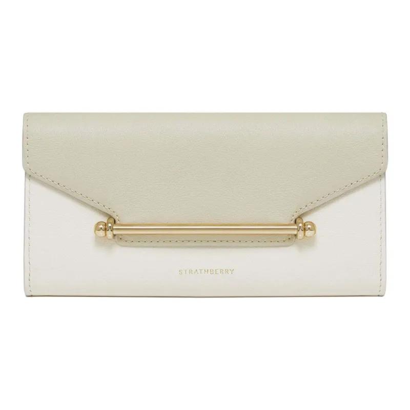 Strathberry Smooth Calf Leather Wallets Shoulder Bag Crossbody Bag Women's White-0