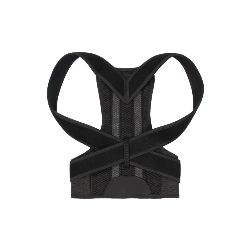 Youyou Back Support Braces Breathable Protective Compression Slip Resistant Black PU Polyester Unisex-0