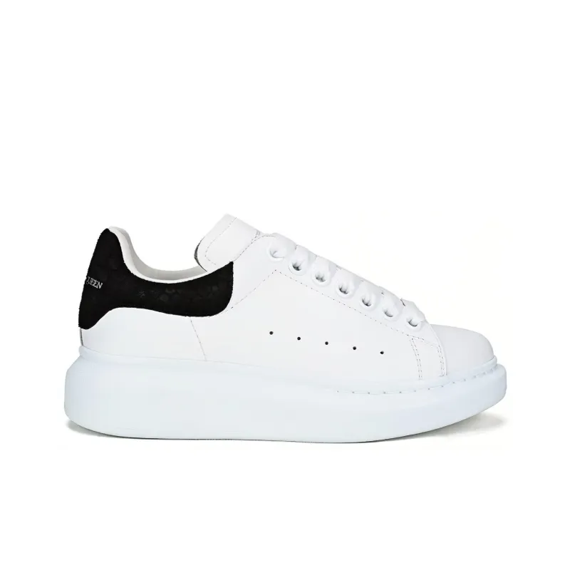 Alexander McQueen Oversized Sneaker 'White Black Suede' Women's-1