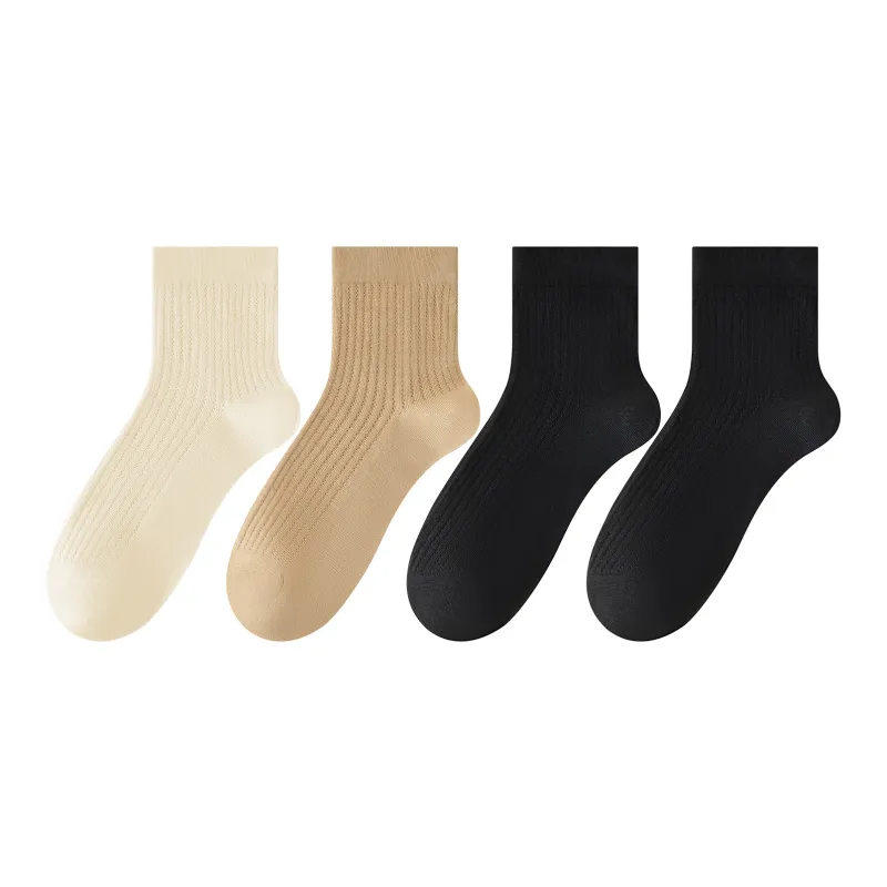 XXLLG Mid Calf Socks Women's Shopping Bag 4 Pack-5