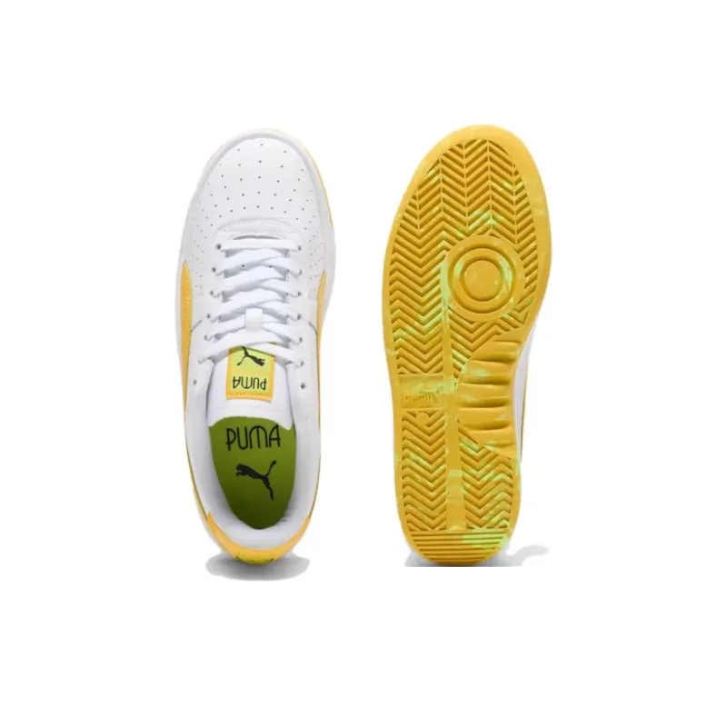 PUMA PLAY LOUD Slip Resistant Breathable Low Top Casual Shoes Unisex White Yellow-3