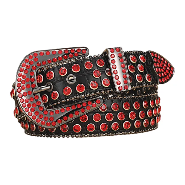 Emperor Penguin Belt Decoration With Rhinestones Rhinestone PU Artificial Leather Belts Women's 3cm-8