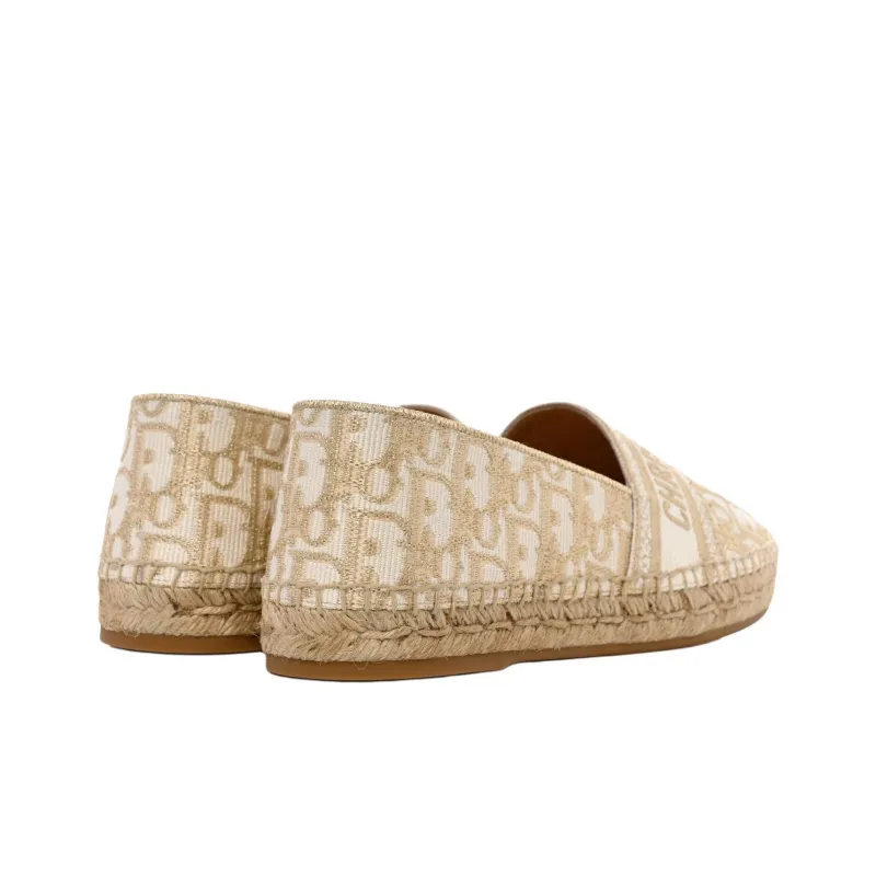 DIOR Granville Flat Shoes Women's White Gold-3