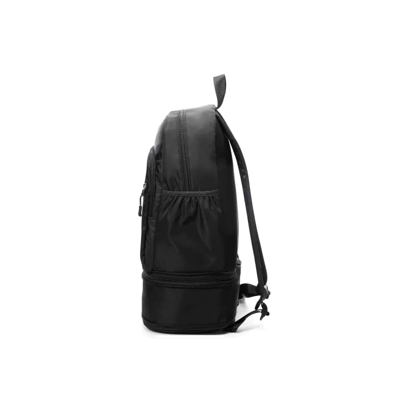 QING QI ZHE Fabric Backpack Travel Backpack Backpack Unisex Black Ecru Light Blue-5
