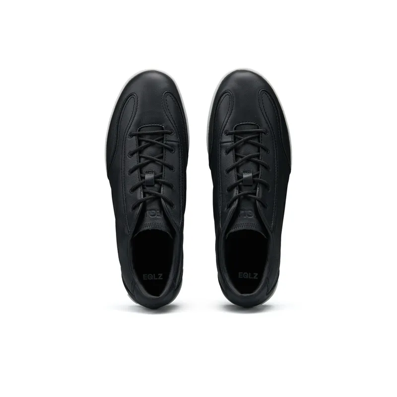 EQLZ EQUALIZER Anti Slip Wear Resistant Low Top Vintage Basketball Shoes Unisex Phantom Black-2