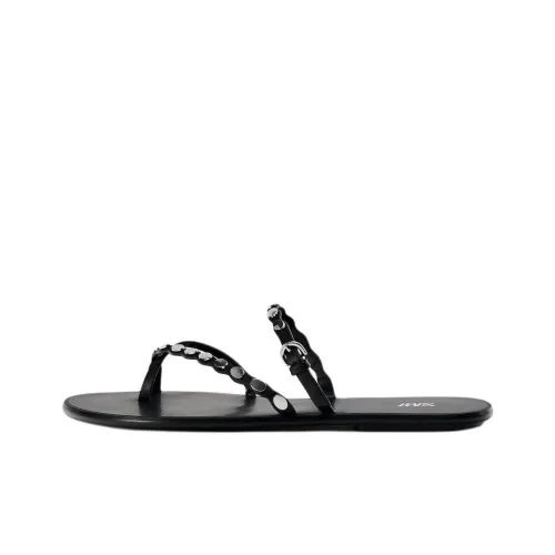 ZARA Slide Slippers Women's Black