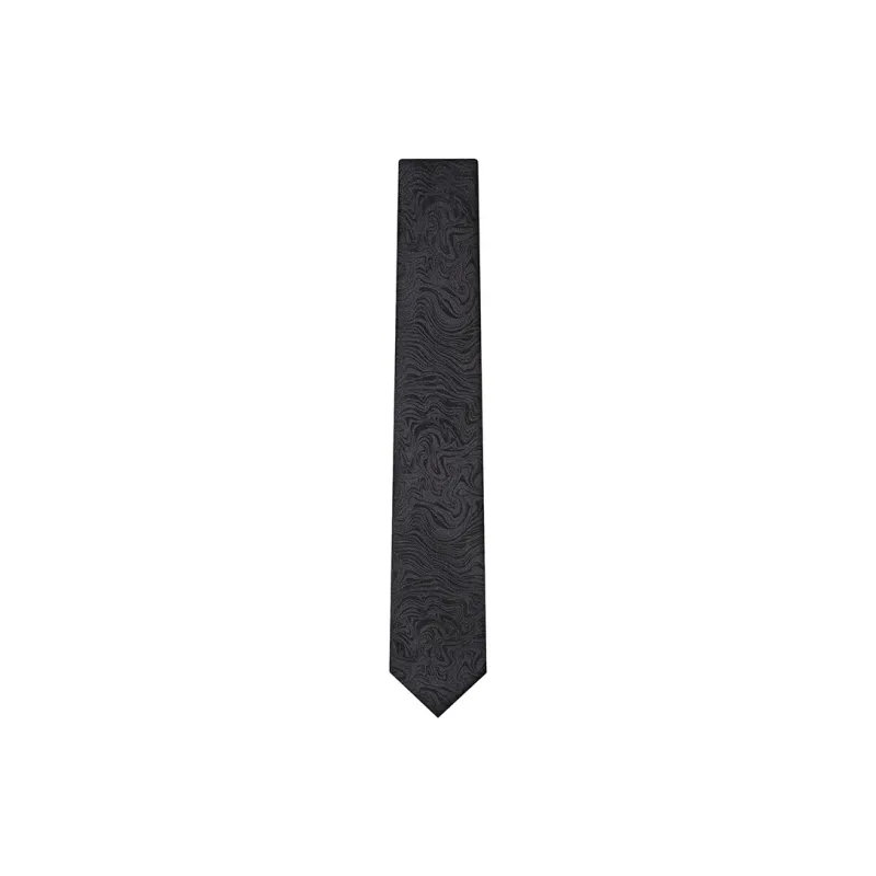 GIEVES CHARLES Mulberry Silk Ties Men's Obsidian Iridescent-3