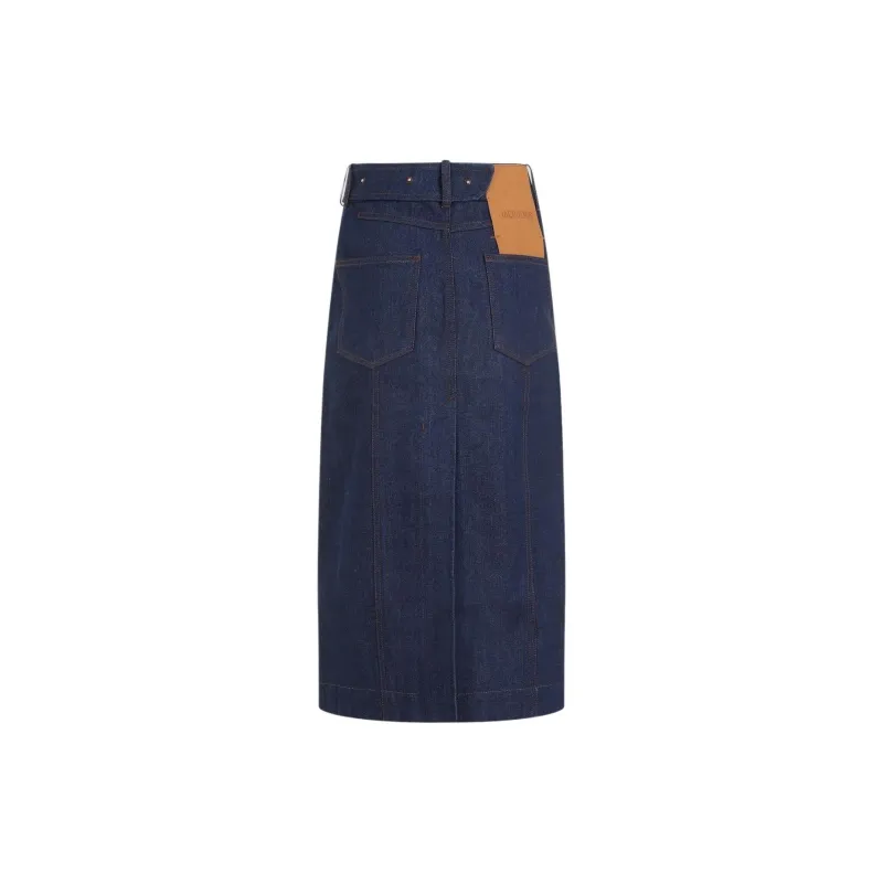Jacquemus La Jupe De Nimes Obra 'Navy/Brown'-1