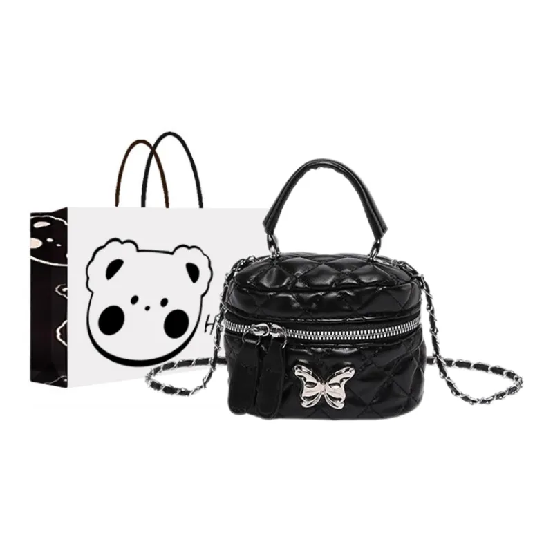 NX DOUGHNUT PU Handbag Regular Women's Black/White/Silver/Pink/Khaki-12