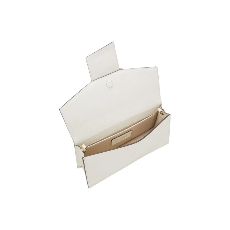Strathberry Smooth Floral Calfskin Crossbody Bag Shoulder Bag Mini Women's White-3