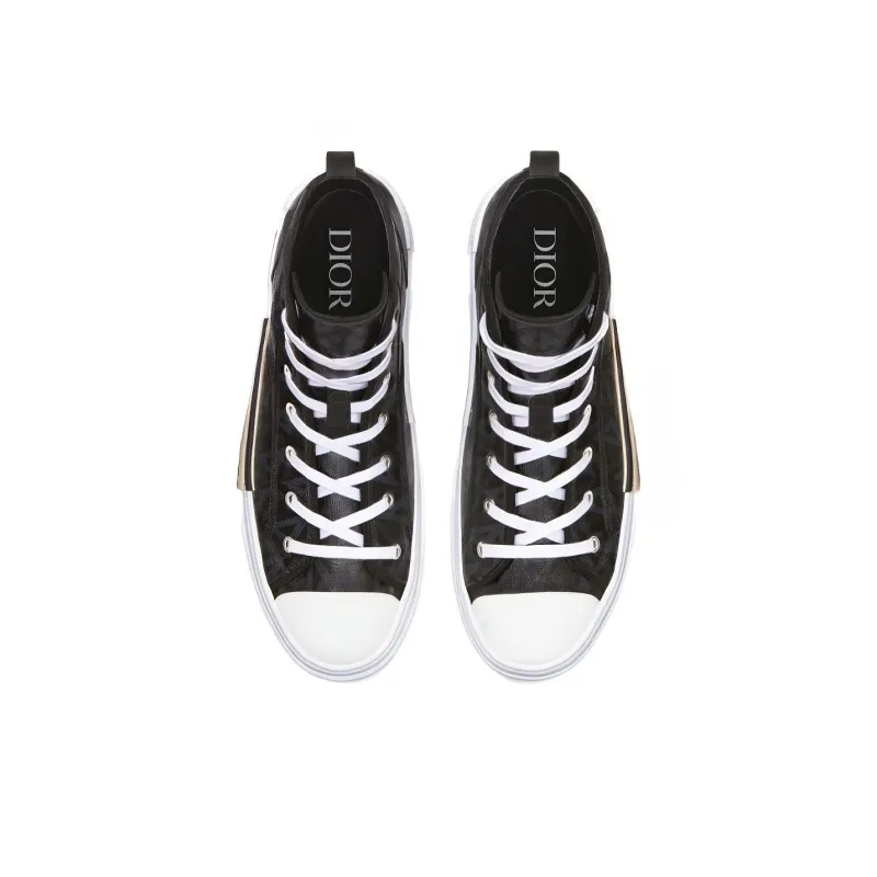 DIOR B23 High Top Black Cd Diamond-3