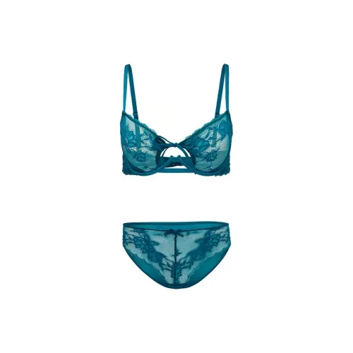 Victoria's Secret Cathie Demi Bra And Panty Set In / Ink Blue Underwear Set Women's Ink Blue