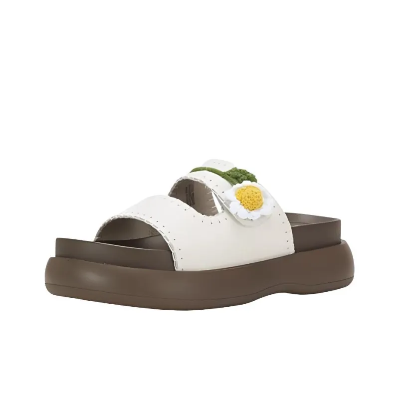 Teenie Weenie Slide Slippers Women's Ivory-1