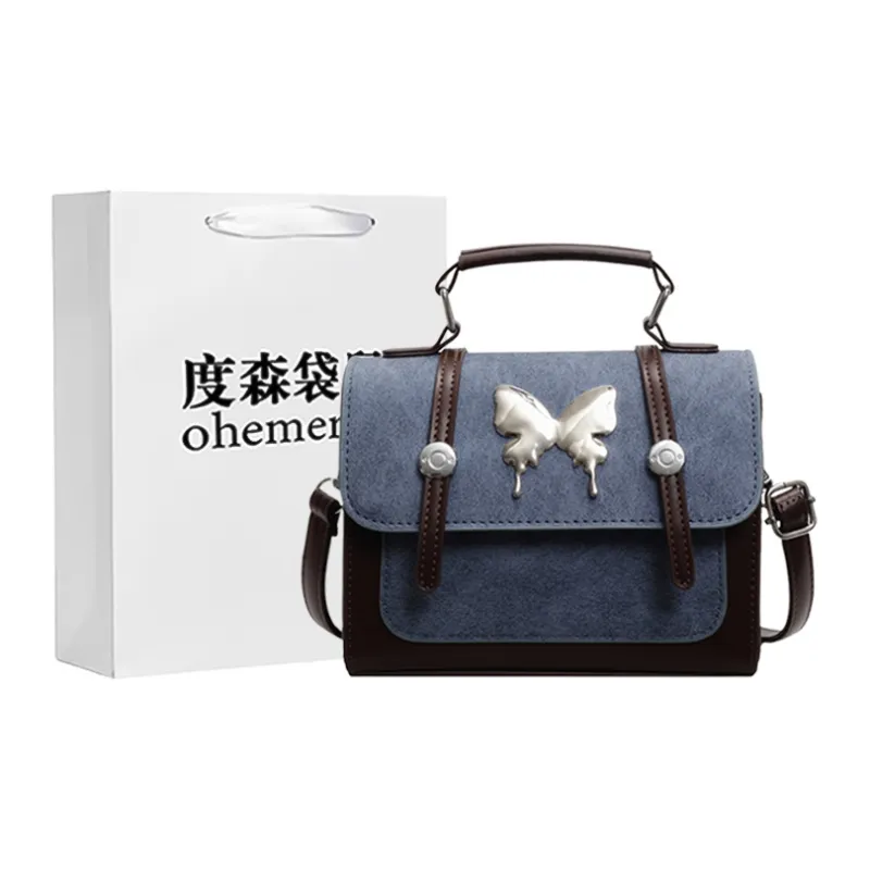 Dusen Kangaroo PU Crossbody Bag Regular Unisex Coffee & Brown/Coffee & Blue/White & Pink/Blue & Brown-20