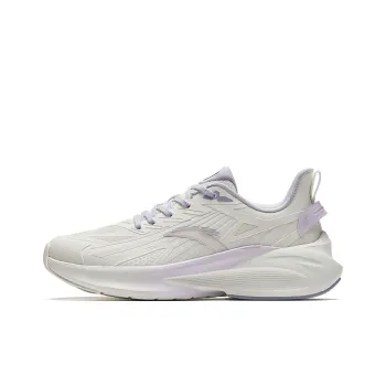 ANTA Stinger 5 Running Shoes Women's Low Top Ivory White/Light Purple Gray