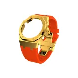 Gold Case Gold Ring Orange Strap