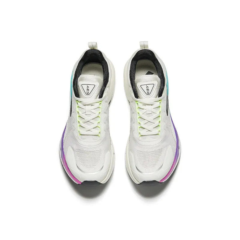 Anta Running Collection Non slip Wear resistant Shock Absorption Low Top Casual Running Shoes Men's White-2