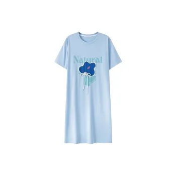The Story Of The Flower Season Nightgown Women's Light Blue