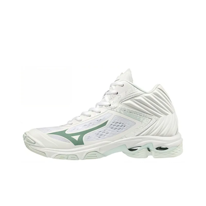 Mizuno Women's Wave Lightning Z5 Mid 'White Green'-0