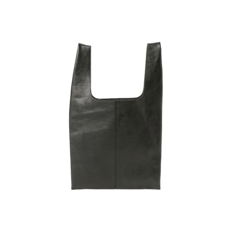 Beams Cow Leather Handbag, Shoulder Bag Men's Black-3