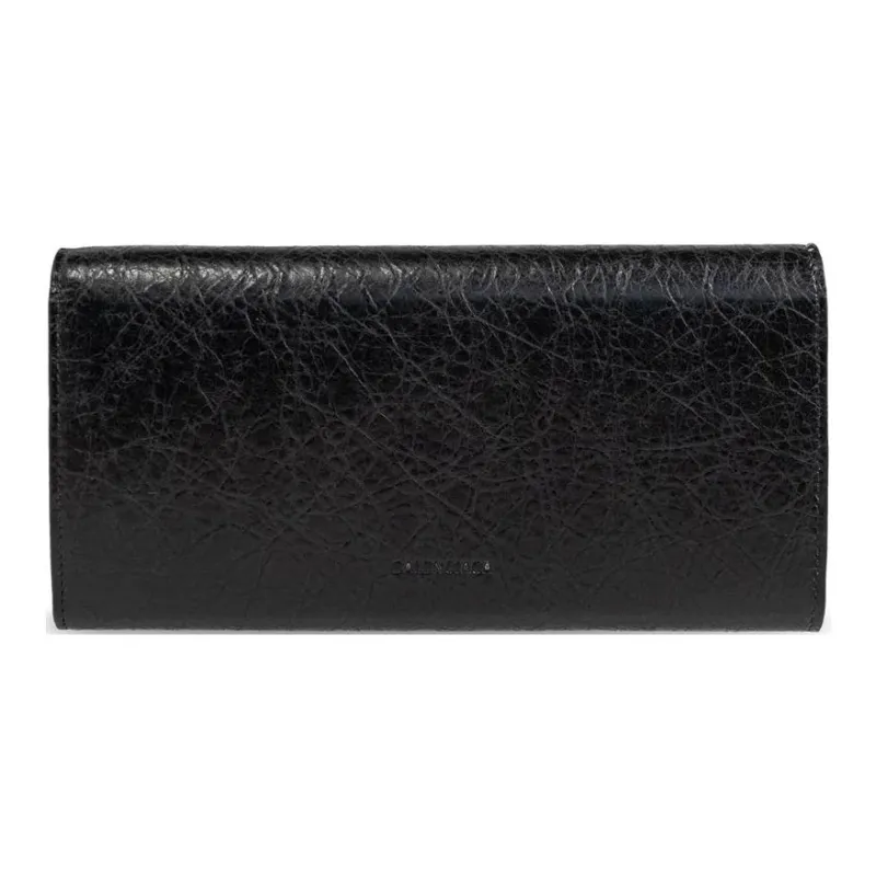 Balenciaga Lambskin Wallet Regular Women's Black-2