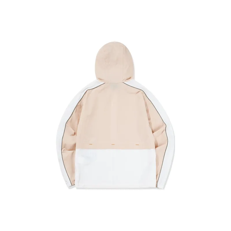 QIAODAN Trench Coat Women's Porcelain Gray Pink/Jordan White-1