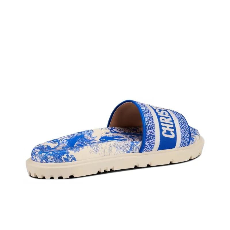 DIOR Dway Slides Blue Women's-3