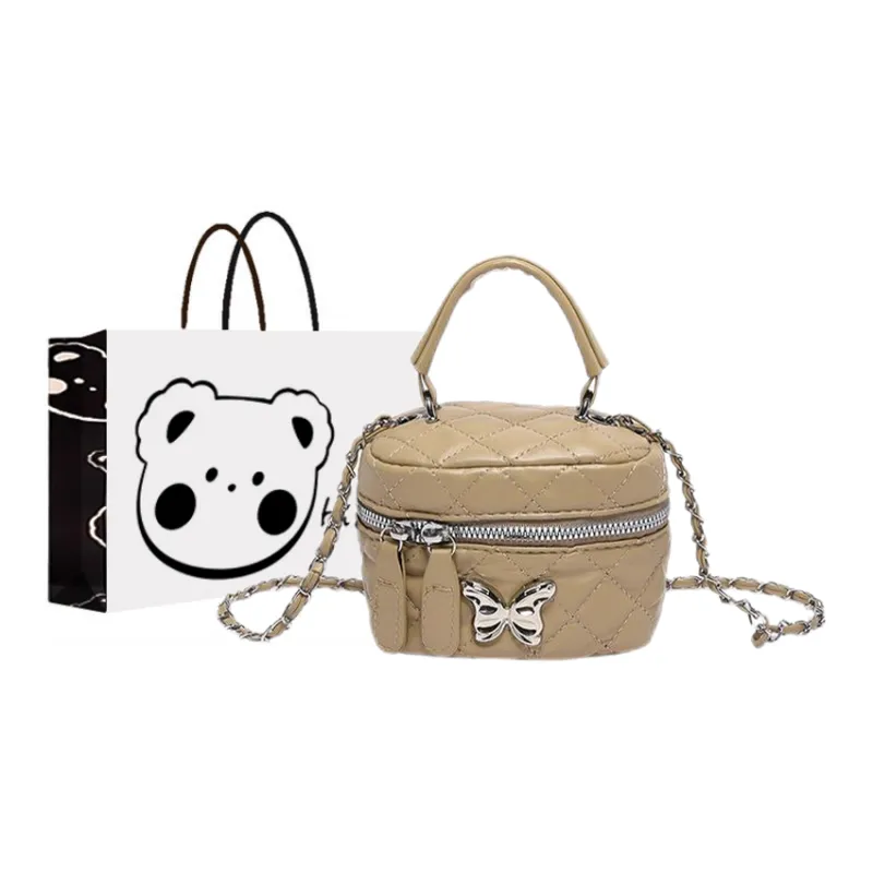 NX DOUGHNUT PU Handbag Regular Women's Black/White/Silver/Pink/Khaki-24
