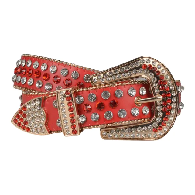 Emperor Penguin Belt Decoration With Rhinestones Rhinestone PU Artificial Leather Belts Women's 3cm-4