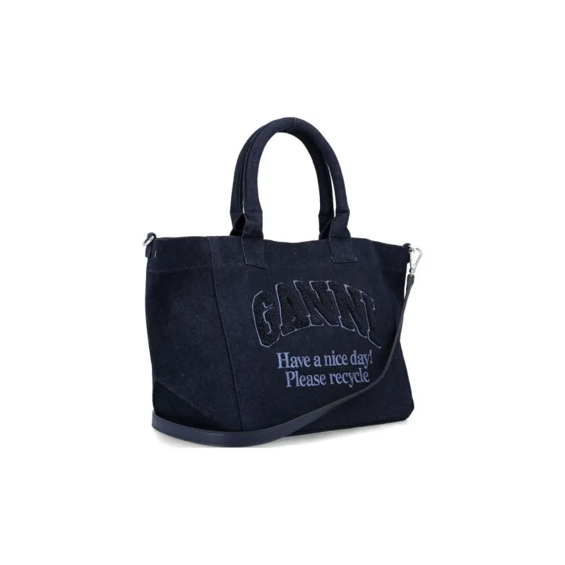 GANNI Logo Detailed Small Shopper Bag-2