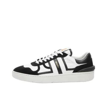Lanvin Clay Low Top Skateboard Shoes Men's Black White