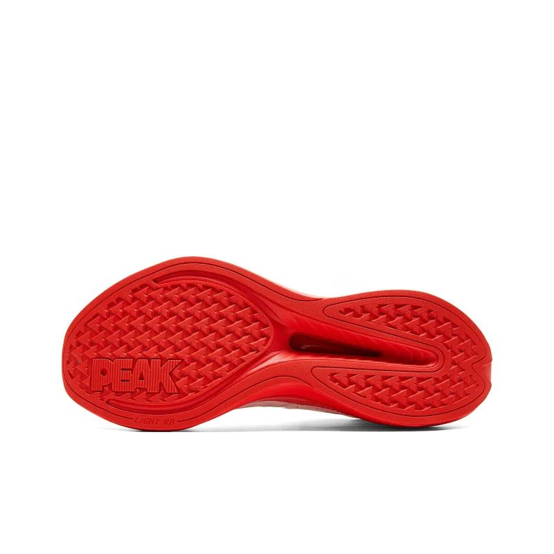 PEAK Cushioning Slip Resistant Abrasion Resistant Rebound Running Shoes Men's White Pique Red-5