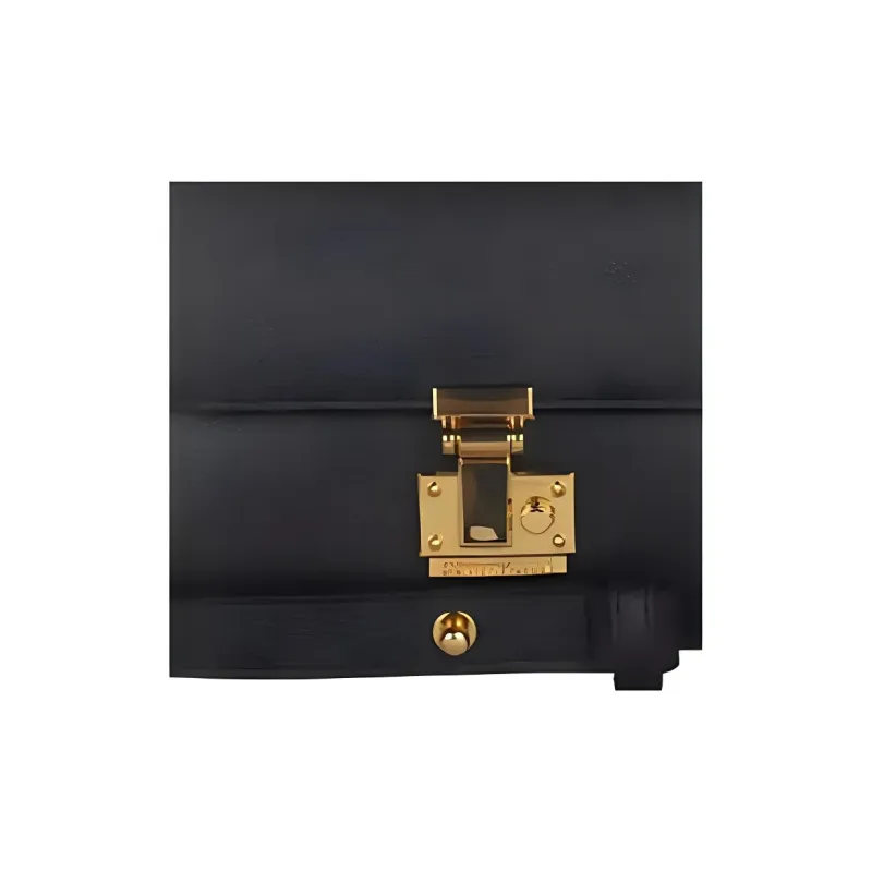 EMPORIO ARMANI Cow Leather Shoulder Bag Crossbody Bag Handbag Regular Women's Black-5