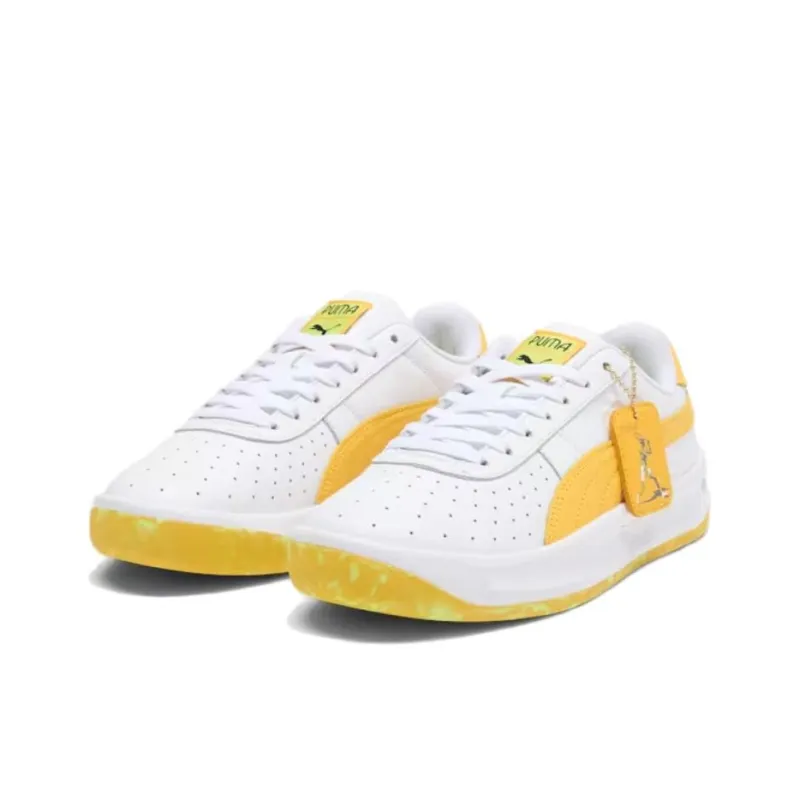PUMA PLAY LOUD Slip Resistant Breathable Low Top Casual Shoes Unisex White Yellow-2