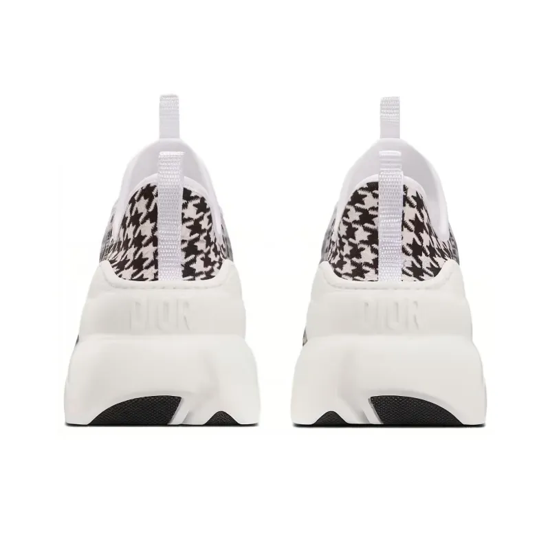 DIOR D Connect Low Top Casual Shoes Women's Black White-4