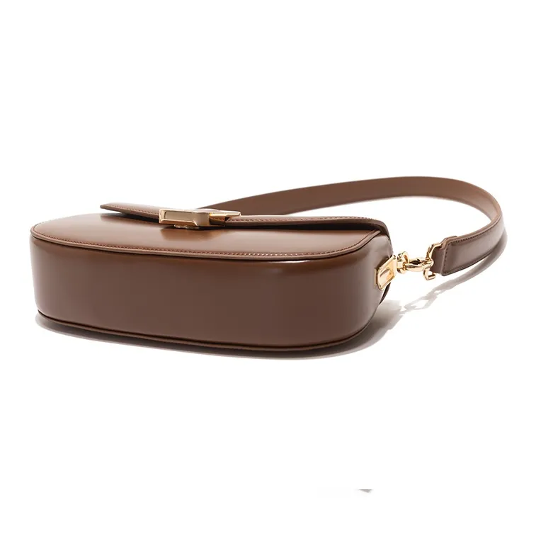 GXFMOD Genuine Leather Shoulder Bag Women's Black/Caramel-3