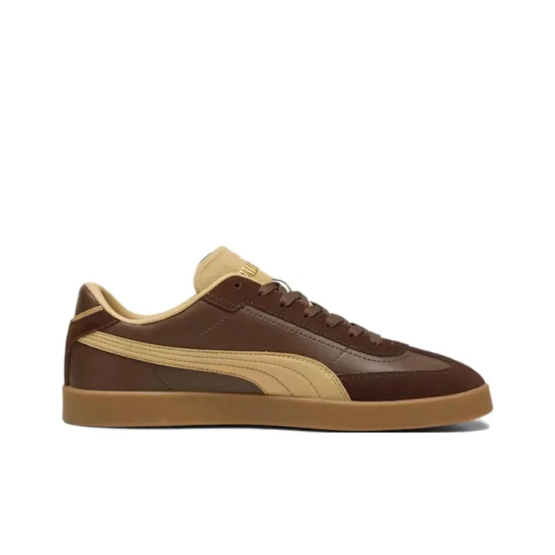 PUMA Club II Era Anti Slip Wear Resistant Low Top Skateboard Shoes Unisex Brown-1